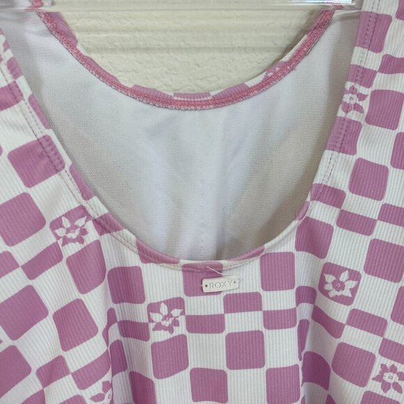 Roxy Magical Waves Swimsuit for Girls Size 16 Purple White Check - Picture 4 of 7